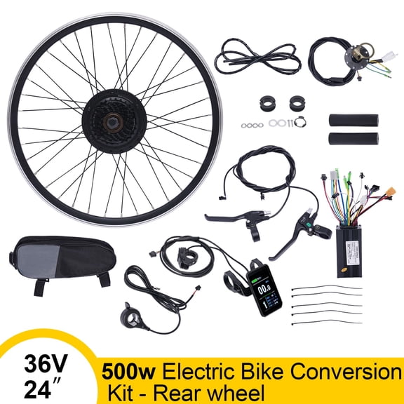 SENDERPICK 24 inch E-Bike Conversion Kit 36V 500W Electric Bicycle Rear Wheel Motor Hub Set