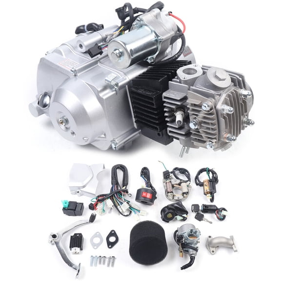 SENDERPICK 25CC Semi-Auto Motor Engine 3 Speed Electric Start Single Cylinder Air-Cooling Motor w/ Reverse For Dirt Pit Bike Buggy Quad ATV Go Kart