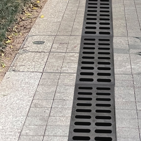 SENDERPICK 3* Drainage Trench & Driveway Channel Drain Grate Outdoor Channel Drainage Cover 50*30*3 cm for Yards, Gardens, Farms