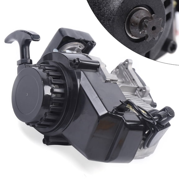 SENDERPICK 49CC 2 Stroke Mini Engine w/Air Filter Recoil Pull Start Mini Pocket Dirt Bike Motor Single Cylinder Air Cooled Mini Motorbike Engine Kit for Mini Dirt Bikes, ATV Scooter