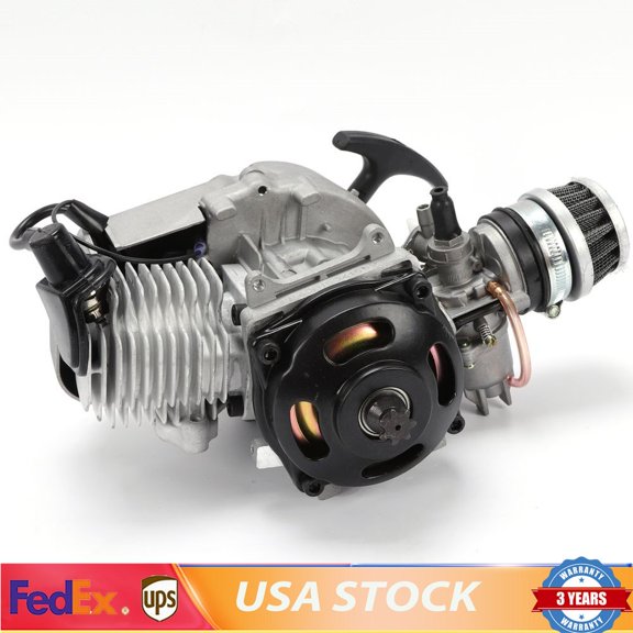 SENDERPICK 49cc 2 Stroke Engine Motor, Pull Start Mini Gas Engine Starter Motor 1.3HP for P