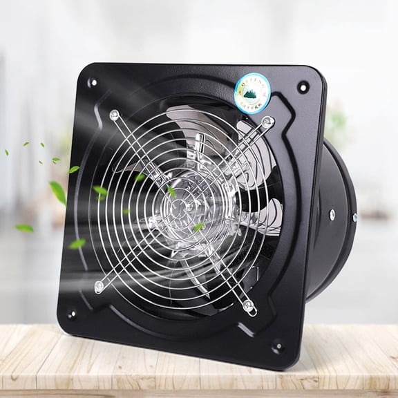 SENDERPICK 7-Inch Exhaust Fan, 9.069.065.51in Wall-Mounted Ventilator, Low-Noise Metal Extractor Fan, 50W Power, Black US