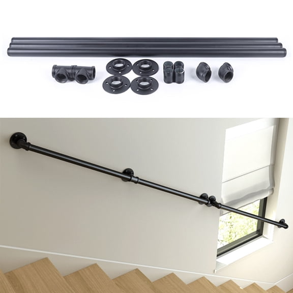 SENDERPICK 9.8ft Steps Stair Banisters Railing Staircase Handrail Outdoor Indoor Wall Mount Hand Rail