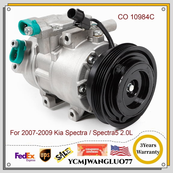 SENDERPICK A/C Compressor W/ Clutch For Kia Spectra 5/Spectra 2.0L 2007 2008 2009 CO 10984C
