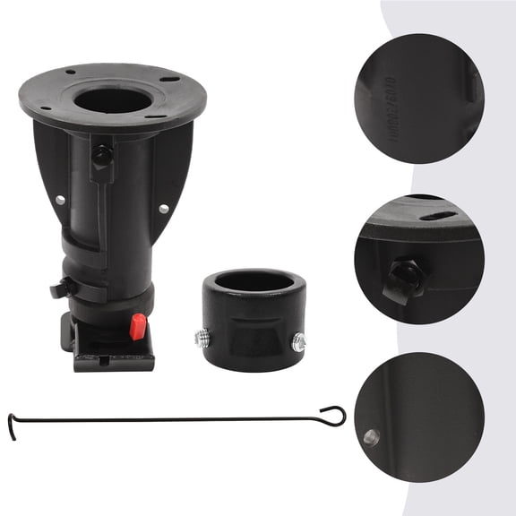 SENDERPICK Black Fifth Wheel Camper RV Adapter Hitch to Gooseneck 12" ~ 16" Adjustable NEW