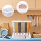SENDERPICK Dry Food Dispenser ,Wall mounted 6 Grid Beans Dispenser,Rice dispenser Kitchen Storage with Measuring Cup