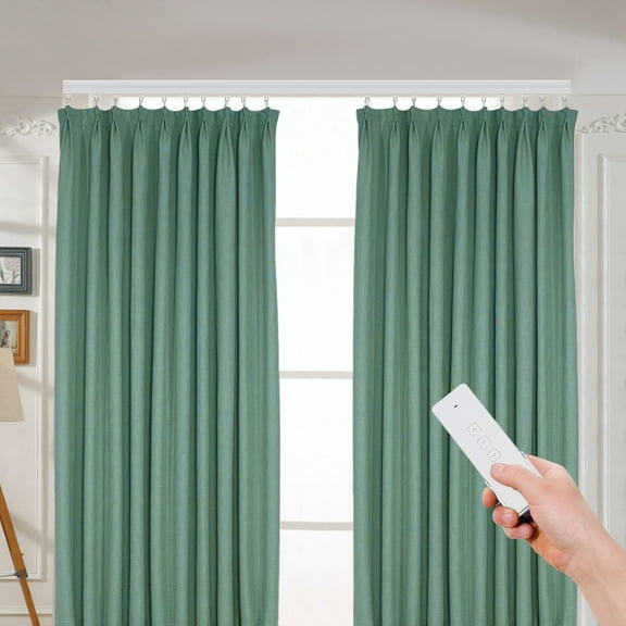 SENDERPICK Electric Curtain Track, 7.08-13.78ft Motorized Curtain Track System, Smart Electric Curtain Rail with Remote Control, App & Voice Control, Compatible with Alexa and Google Home NEW