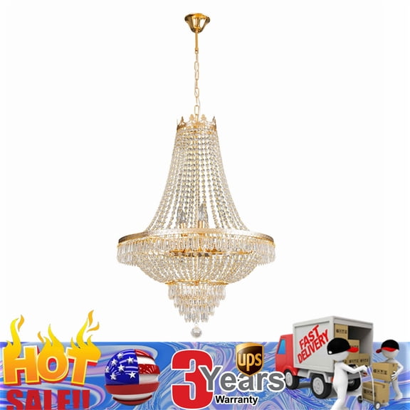 SENDERPICK Modern Luxury Crystal Chandelier Ceiling Fixtures Pendant Lighting Home Decorate