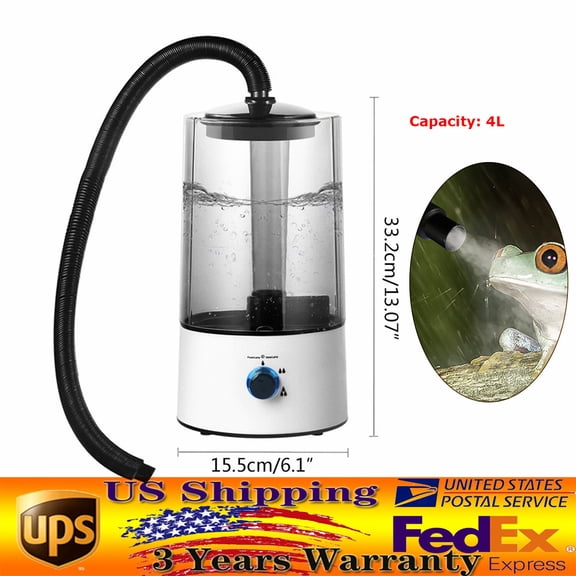 SENDERPICK Pet Humidifier with Adjustable Hose, 1.06 Gallon Reptile Fogger for Terrarium, Quiet Cool Mist Maker for Lizard Snake Tortoise, 3 Spray Levels