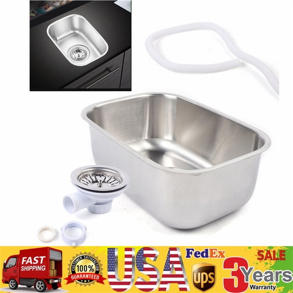 SENDERPICK Rv Sink Caravan Camper Boat Stainless Steel Kitchen Sink Wash Basin Rectangular 32*22*12cm for RVs, Caravans, Camping Boats