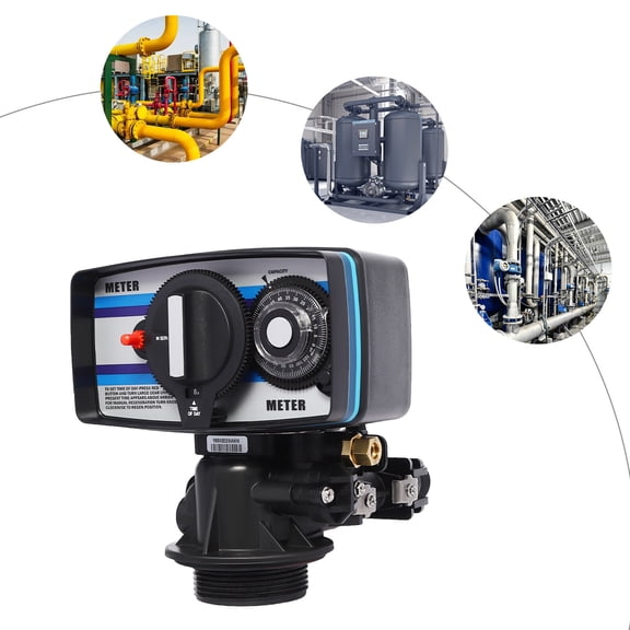 SENDERPICK Water Softener Control Valve, 5600SM Timer Filter Valves 110V Automatic Digital Metered Control Head Time Clock Control Valve,0.8-0.03mgN/L Soften Water Tool for Water Purification Equip