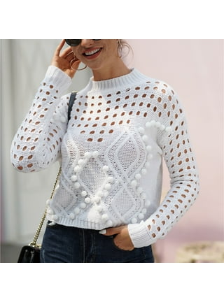 White sweater top with holes