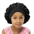 thumbnail image 1 of SENGTERM Kids Satin Bonnet Double Layer Wide Elastic Band Sleep Cap Hair Bonnet Silky Night Cap for Toddler Child(2-8T), 1 of 7