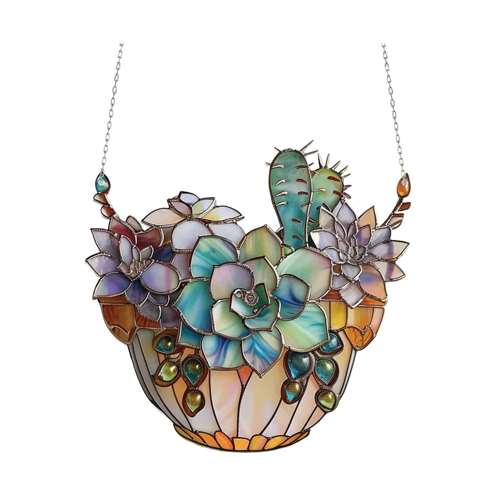 SENGTONG Succulent Acrylic Window Hanging Acrylic Window Hanging Art