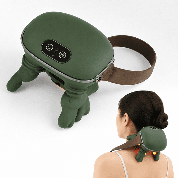 SENGUI Cordless Neck and Shoulder Massager with Heat, Bionic Hand Kneading Turtle Design for Home, Office, Travel, Package Size 7.87 x 6.69 x 5.51 in