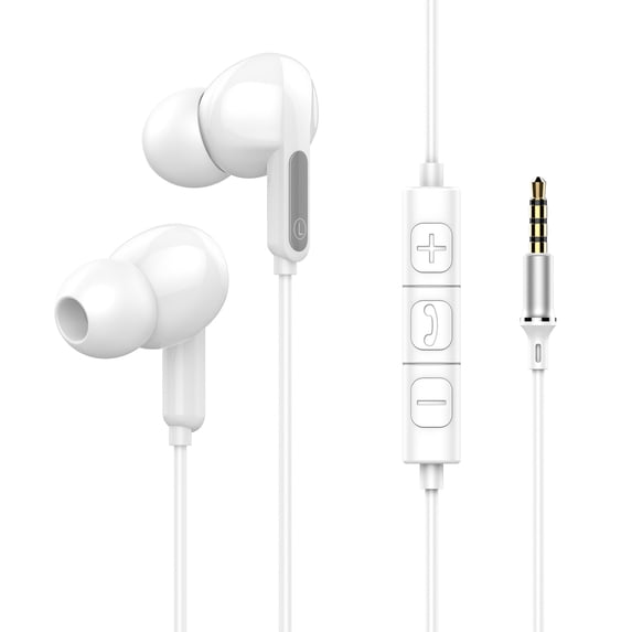 SENHAWK 3.5mm Jack Wired In Ear Earbuds, HiFi Spatial Surround Sound Wired Headphones with Built-in Noise Reduction Mic, Ergonomic Comfort Gaming Earphones for Smartphones Laptops Desktops
