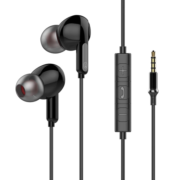 SENHAWK 3.5mm Jack Wired In Ear Earbuds, HiFi Spatial Surround Sound Wired Headphones with Built-in Noise Reduction Mic, Ergonomic Comfort Gaming Earphones for Smartphones Laptops Desktops