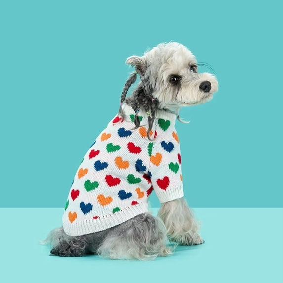 SENHAWK Dog Knitted Sweater for Small Dogs, Soft Warm Breathable Pet Pullover with Round Neck, Cute Christmas Holiday Pattern, Stretchy 3D Tailoring Dog Clothes for Puppy Cat Fall Winter