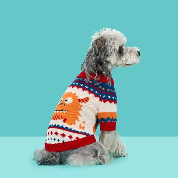 SENHAWK Dog Knitted Sweater for Small Dogs, Soft Warm Breathable Pet Pullover with Round Neck, Cute Christmas Holiday Pattern, Stretchy 3D Tailoring Dog Clothes for Puppy Cat Fall Winter