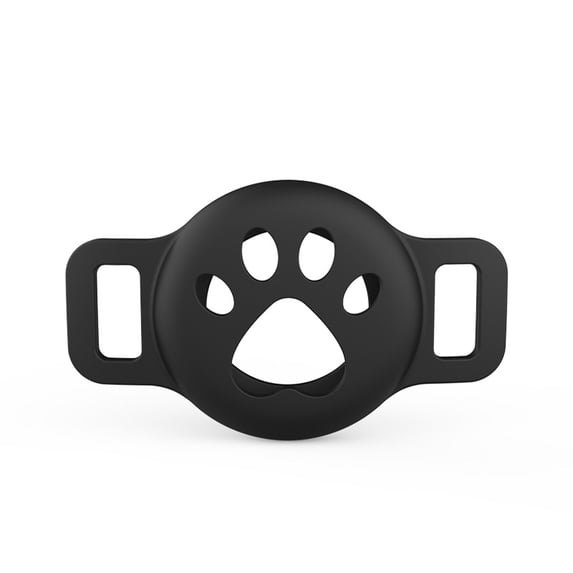 SENHAWK Paw Print AirTag Dog Collar Holder, Lightweight Silicone Dual Ear Anti-Lost Shockproof Waterproof Case, Multiple Colors, Compatible with Apple AirTag, GPS Tracker Cover for Pet Cat Backpack