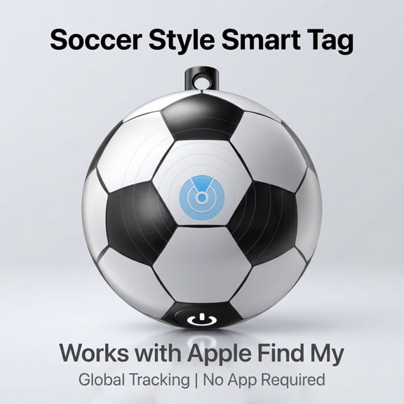 SENHAWK Soccer Style Smart Tracker, IP67 Waterproof Works with Apple Find My, Global Tracking Item Finder, Anti-Lost Key Finder for Keys Bags Luggage