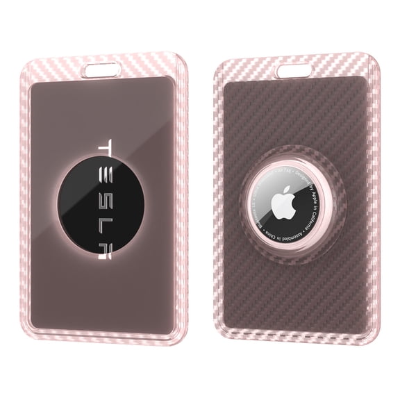 SENHAWK Tesla Key Card Holder with AirTag Slot, Silicone Protective Case with Metal Key Ring, Compatible with Apple AirTag & Tesla Model 3 Y S X, 1 Pack