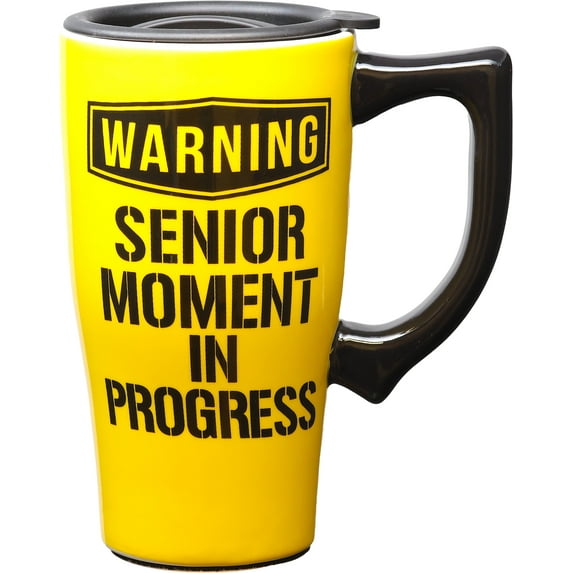 SENIOR MOMENT 18 OUNCE CERAMIC TRAVEL MUG