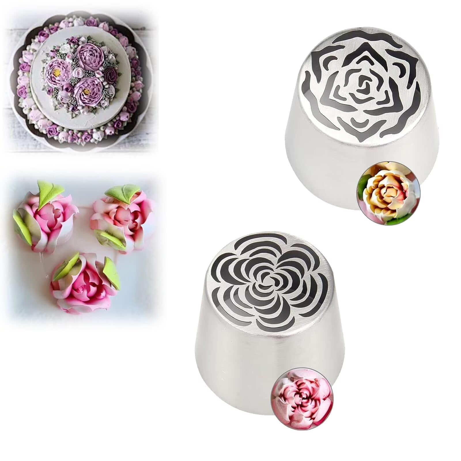 Suuker Extra Large Russian Piping Tip - Stainless Steel Rose Flower Nozzle For Cake Decorating - View #8