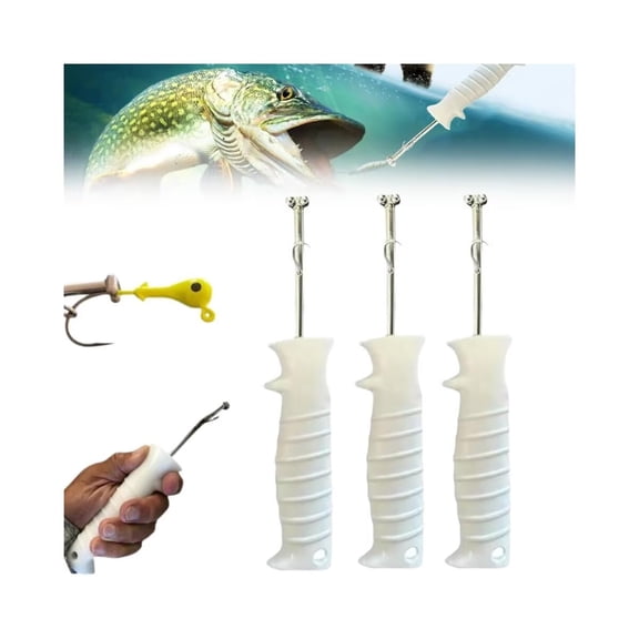 SENIURIS Quick Release Fishhook Extractor, Fast Fishing Dehooked Tool Removal Device, for Saltwater & Freshwater Fishing. (3 Pcs)