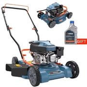 SENIX Gas Lawn Mower, 18in Cutting Blade / 19in Cutting Deck, 144cc 4-Cycle Engine Push Mower with Side Discharge