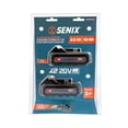 thumbnail image 1 of SENIX (2) 20 Volt Max* 2.5 Ah Lithium-ion Batteries for SENIX 20 Volt Max* Cordless Lawn and Garden and Power Tools, Fade-Free, Battery Indicator Lights (S2K0B2-02), 1 of 3