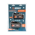 thumbnail image 1 of SENIX (2) 20 Volt Max* 5.0 Ah Lithium-ion Battery for SENIX 20 Volt Max* Cordless Lawn and Garden and Power Tools, Fade-Free, Battery Indicator Lights (S2K0B2-03), 1 of 3