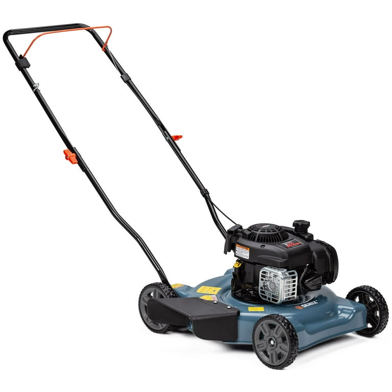 SENIX LSPG-L2 20-inch Gas Push Lawn Mower with 125 CC 4-Cycle Briggs & Stratton Engine, Side Discharge, 3-Position Manual