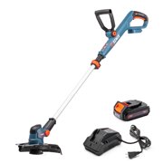 SENIX 20V 10 Cordless String Trimmer Weed Wacker, Telescoping Rotating Shaft, Adjust Head & Assistant Grip Auto Line Feed 2.5Ah Battery & Charger Included GTX2 M