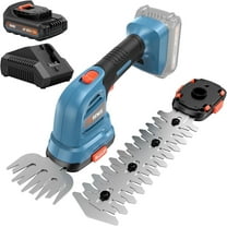 SENIX 20V Max* 2-in-1 Cordless Grass Shear & Hedge Trimmer with 2.0 Ah Battery and Charger, Interchangeable 8-inch & 4-inch Blades GSX2-M