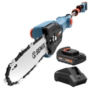 Senix 20V Max 8-Inch Cordless Electric Brushless Pole Saw, 7.5-ft Telescoping Handle & Articulating Head, Tool Only