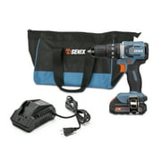 SENIX 20 Volt Max* Brushless 1/2-Inch Hammer Drill Driver Tool Kit (Battery, Charger and Soft Bag Included) PDHX2-M2