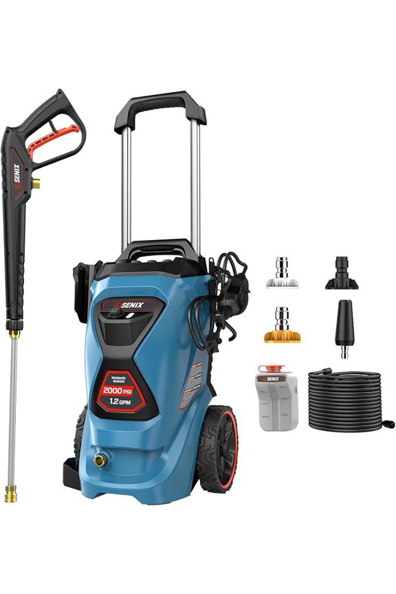 Electric Pressure Washer2000 PSI Portable Power Washer, Hidrolavadora with Adjustable Nozzle Angle, for Cars, Driveways, Fences, Patios, Home Washing HPWE13-M2