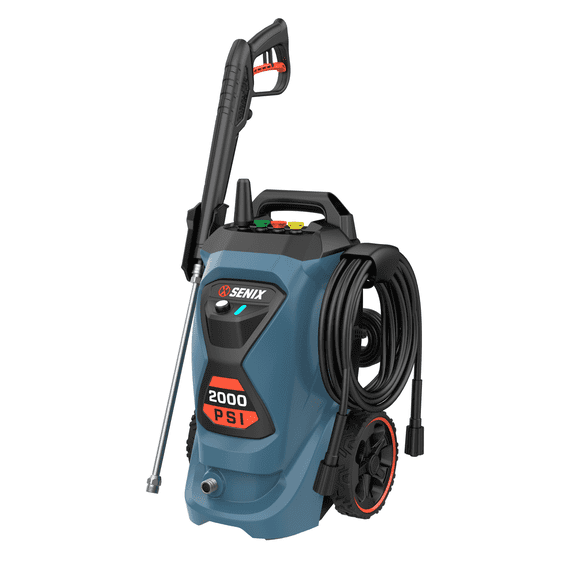 SENIX 2000 PSI 1.2 GPM 13 Amp Electric Pressure Washer with 4 Quick-Connect Nozzles & Detergent Tank, HPWE13-M2