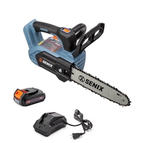 Senix 20V Max 10-in Cordless Brushless Chainsaw (Battery & Charger Included) CSX2-M1
