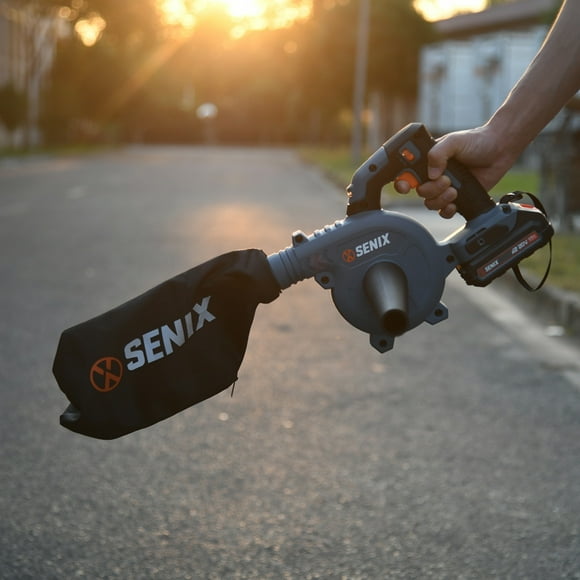SENIX 20V Max Cordless 2-in-1 Jobsite Blower/Vac, Up to 75 CFM and 180 MPH, 3-speed Mode, 2.5Ah Battery & Charger Included, BLVX2-M