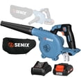 thumbnail image 1 of SENIX 20V Max Cordless 2-in-1 Jobsite Blower/Vac, Up to 75 CFM and 180 MPH, 3-speed Mode, 2.5Ah Battery & Charger Included, BLVX2-M, 1 of 12