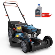 SENIX 170cc 21" Self-Propelled Gas Lawn Mower with 3-in-1 Mulch/Bag/Side Discharge, 6 Height Adjustment Push Mower
