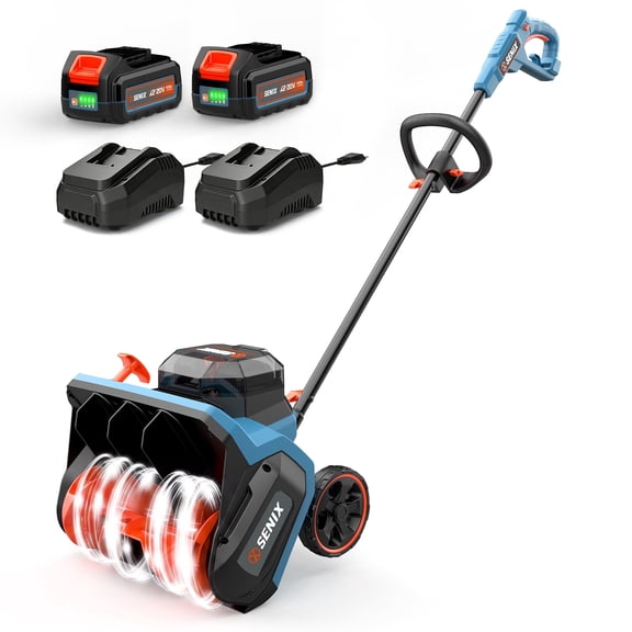 SENIX 40V 15" Cordless Snow Shovel, 15 Inch Brushless Electric Snow Blower