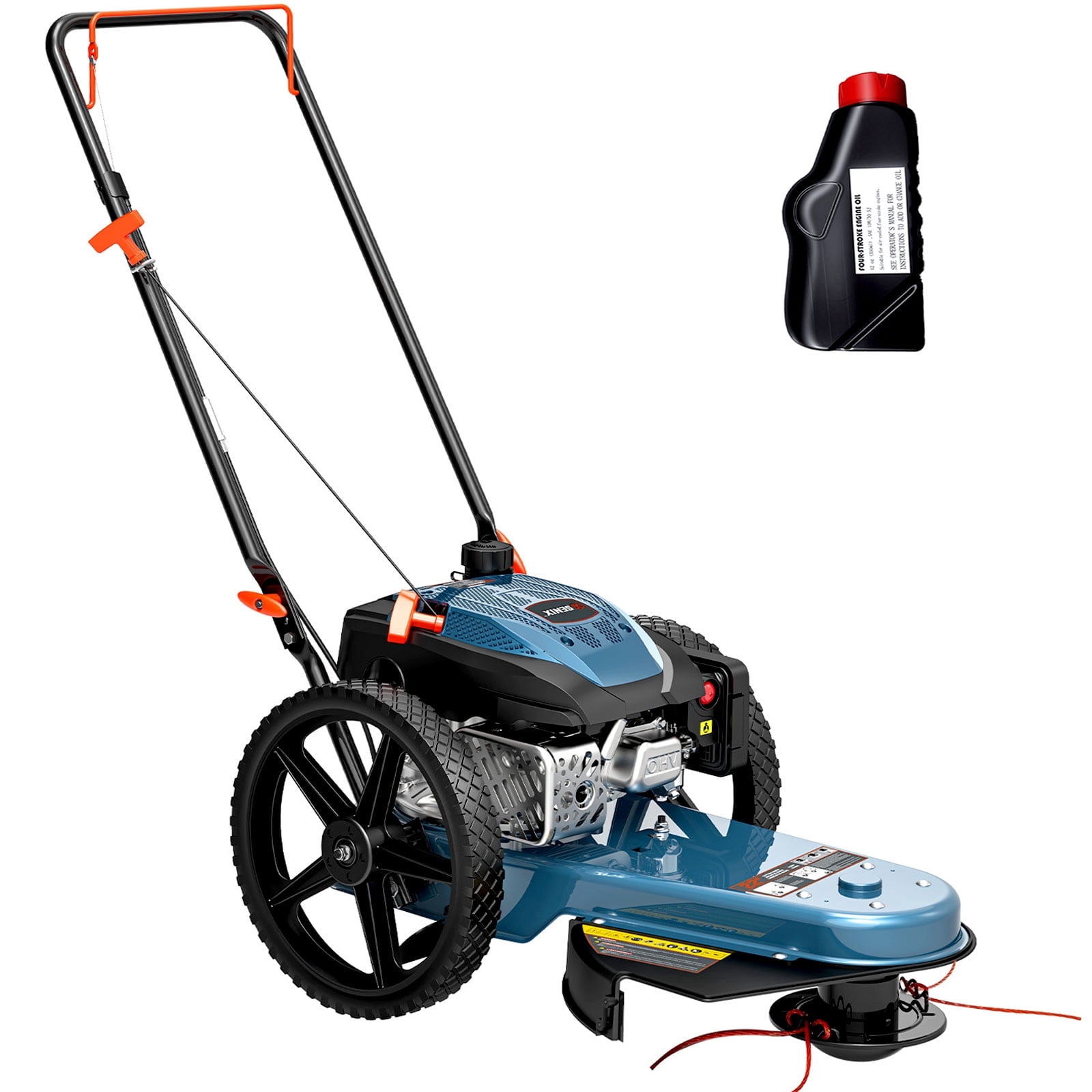 SENIX 22-Inch High Wheel Gas Trimmer, 160cc 4-Cycle, Fuel Line