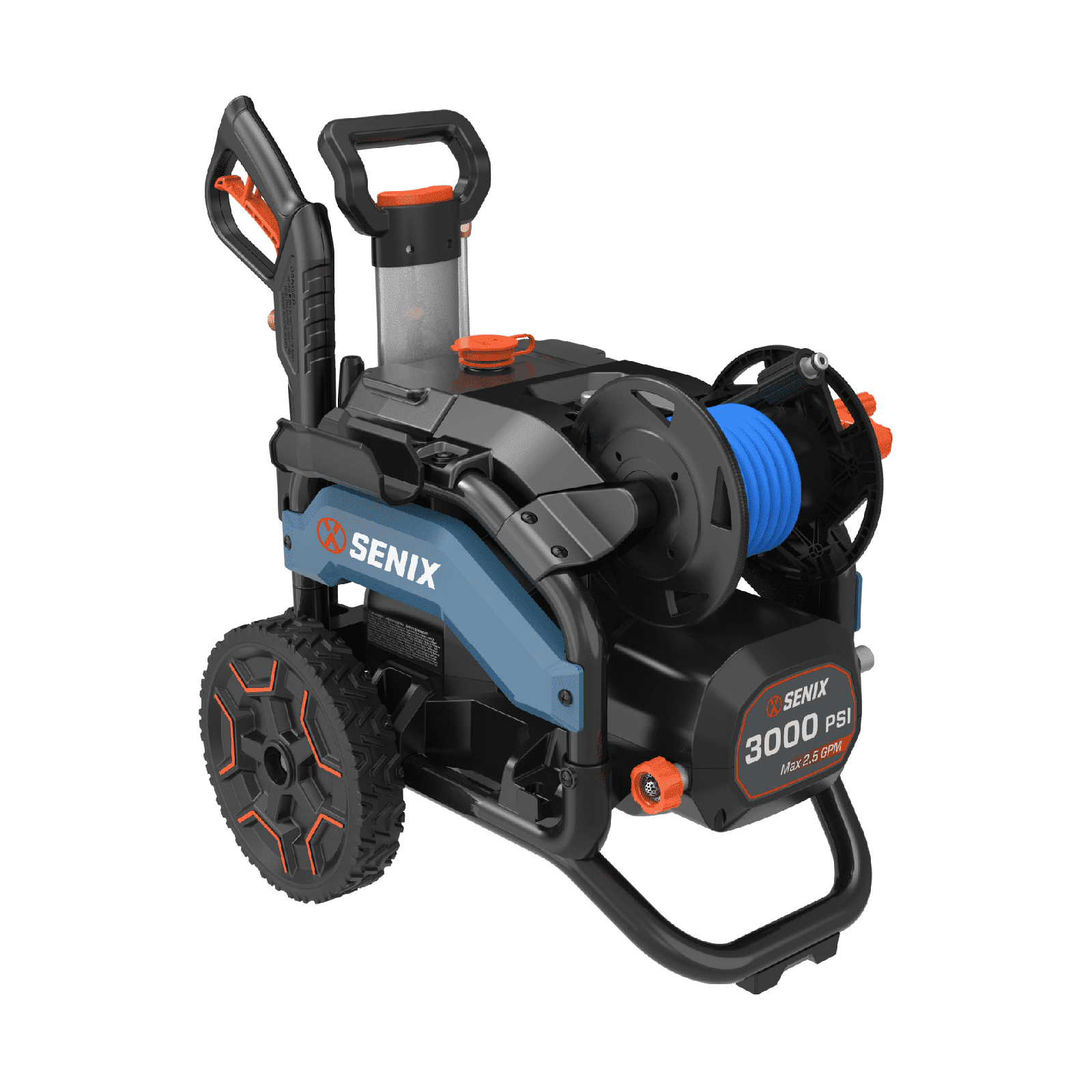 SENIX 3000 PSI 2.3 Max GPM 15 Amp Brushless Electric Pressure Washer, Power Washer with 6 Quick‑Connect Nozzles & Dual Detergent Tanks for Patio, Driveway, Car Cleaning HPWE15‑H1
