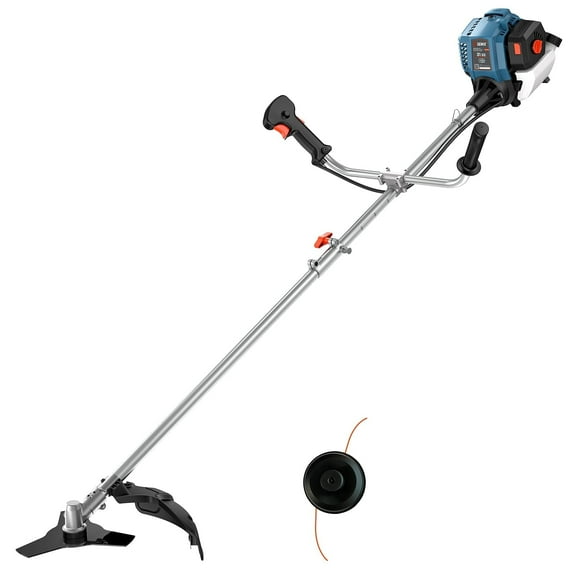 SENIX 4-Cycle 31cc Gas Brush Cutter,String Trimmer,Edger Lawn ,17.7" Cutting Width, Straight Shaft, Front D-Handle, Bump Feed, for Lawn & Grass