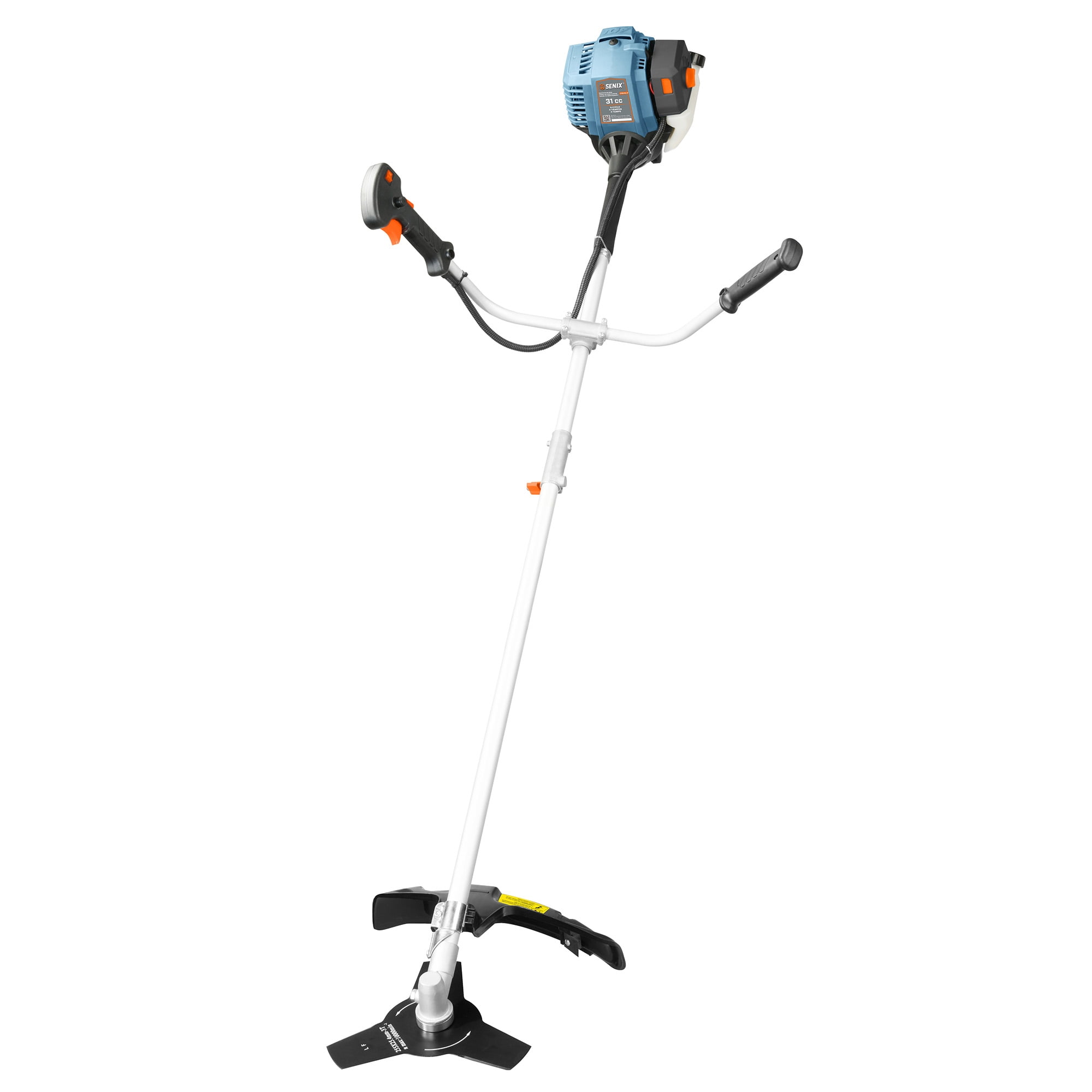 SENIX 4-Cycle 31cc Gas Brush Cutter,String Trimmer,Edger Lawn ,17.7" Cutting Width, Straight Shaft, Front D-Handle, Bump Feed, for Lawn & Grass