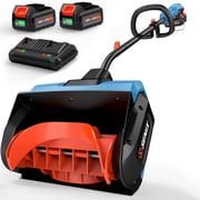 SENIX 13-Inch Cordless Snow Shovel & Battery Snow Blower with 2 Battery,2-Speed Mode,6.0Ah Dual Port Charger,Electric Shovel for Driveway,Sidewalk