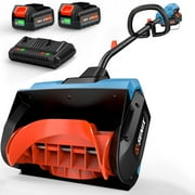 SENIX 40V 13-inch Cordless Snow Shovels & electric shovel with 2*4.0Ah Batteries& 6.0Ah Dual Port Charger,6”Clearing Depth, 22ft Throw Distance, 2-Speed Mode